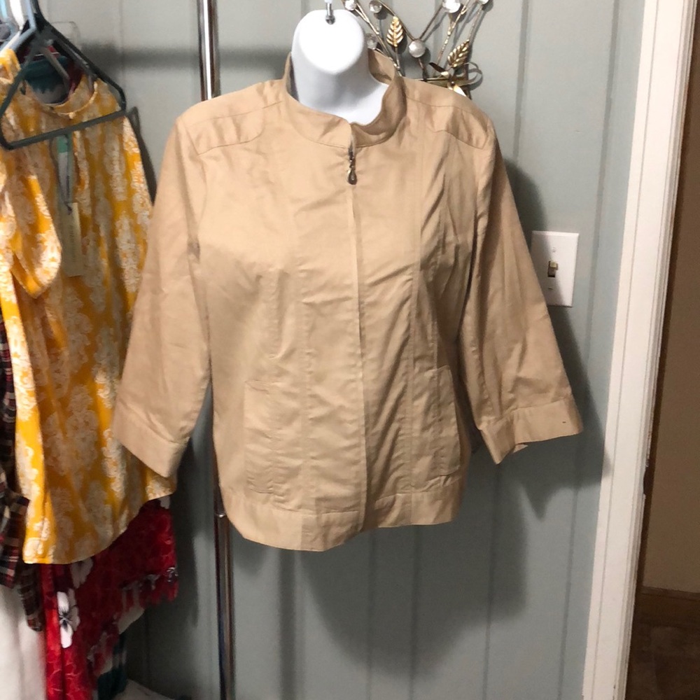 Christopher & Banks khaki jacket size medium - Picture 1 of 5